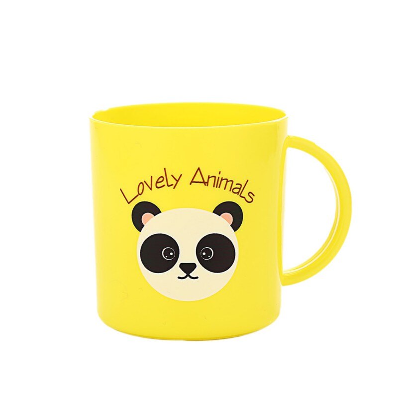 Kids Cup Toddler Child Plastic Drinking Cups Cartoon Printing Resuable Drinking Cup Handle Random Color