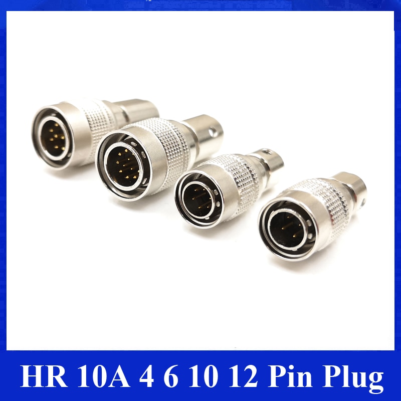 HIROSE Connector HR 10A 4 6 10 12 Pin Male Plug, ZOOM F8 CCD Basler GIGE Camera Plug HR10A-7P-4P 6P HR10A-10P- 10P 12P Plug