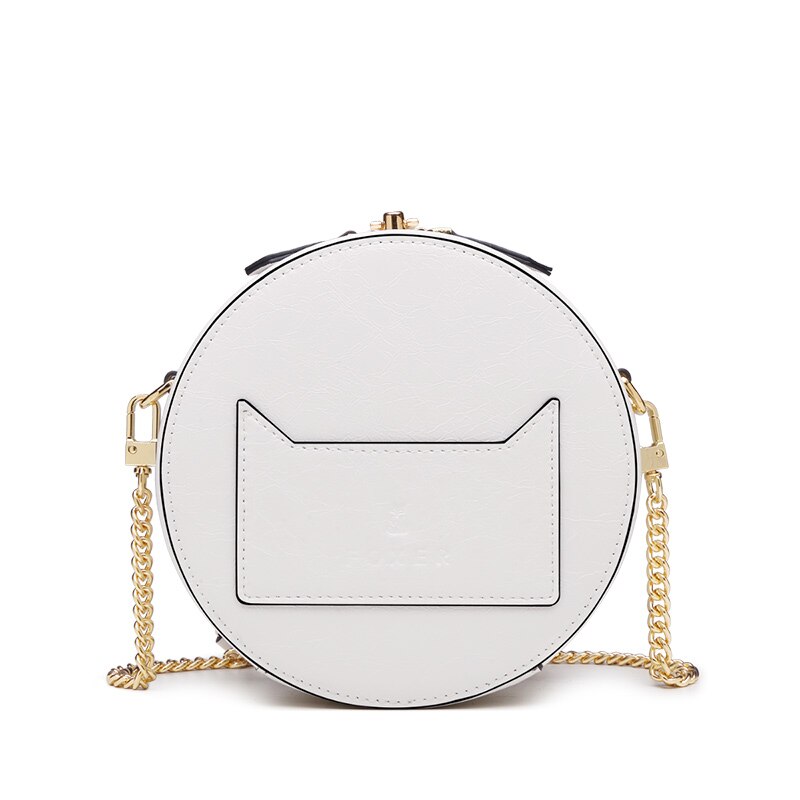 FOXER-sac à bandoulière en croûte de cuir | Sacoche ronde pour dames, défilé de , pochette ronde de fête pour femmes, Mini sac à main
