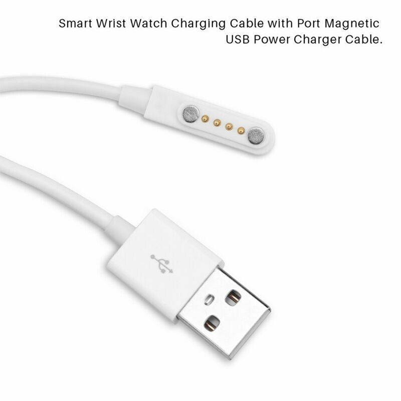Magnetic Charging Cable USB 2.0 Male to 4 Pin Pogo Magnetic Charger Cable Cord For Smart Watch GT88 G3 KW18 Y3 KW88 GT68