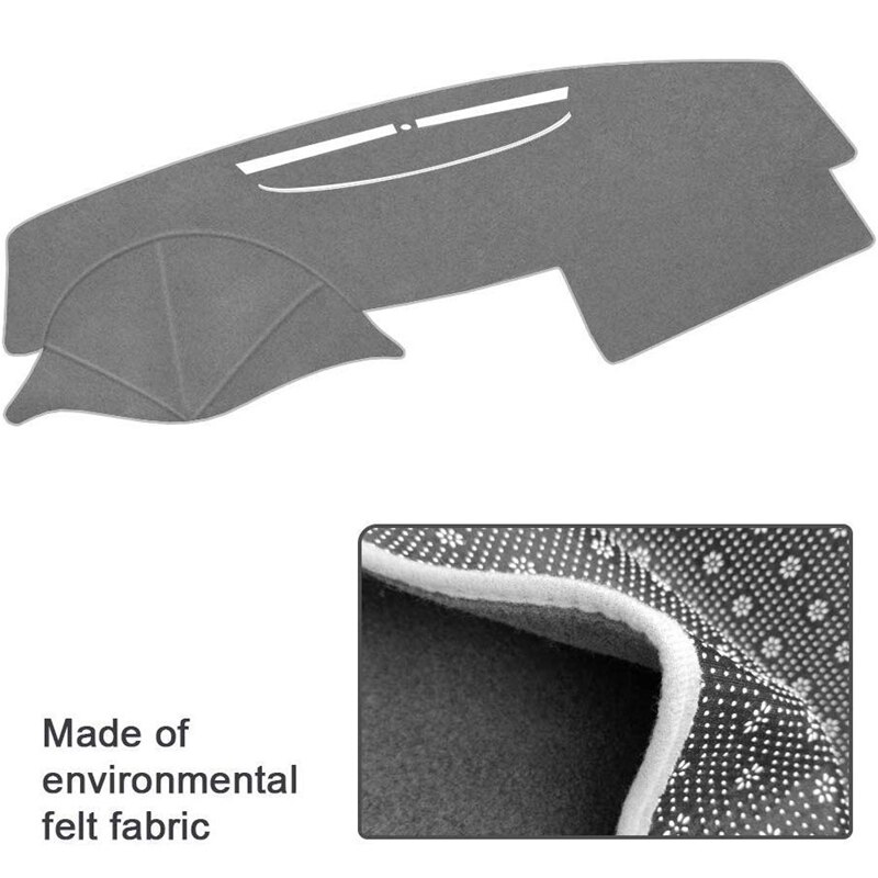 Gray Dashboard Cover Carpet Dash Cover Mat,Custom Fit Dashboard Protector for Toyota Camry 2007