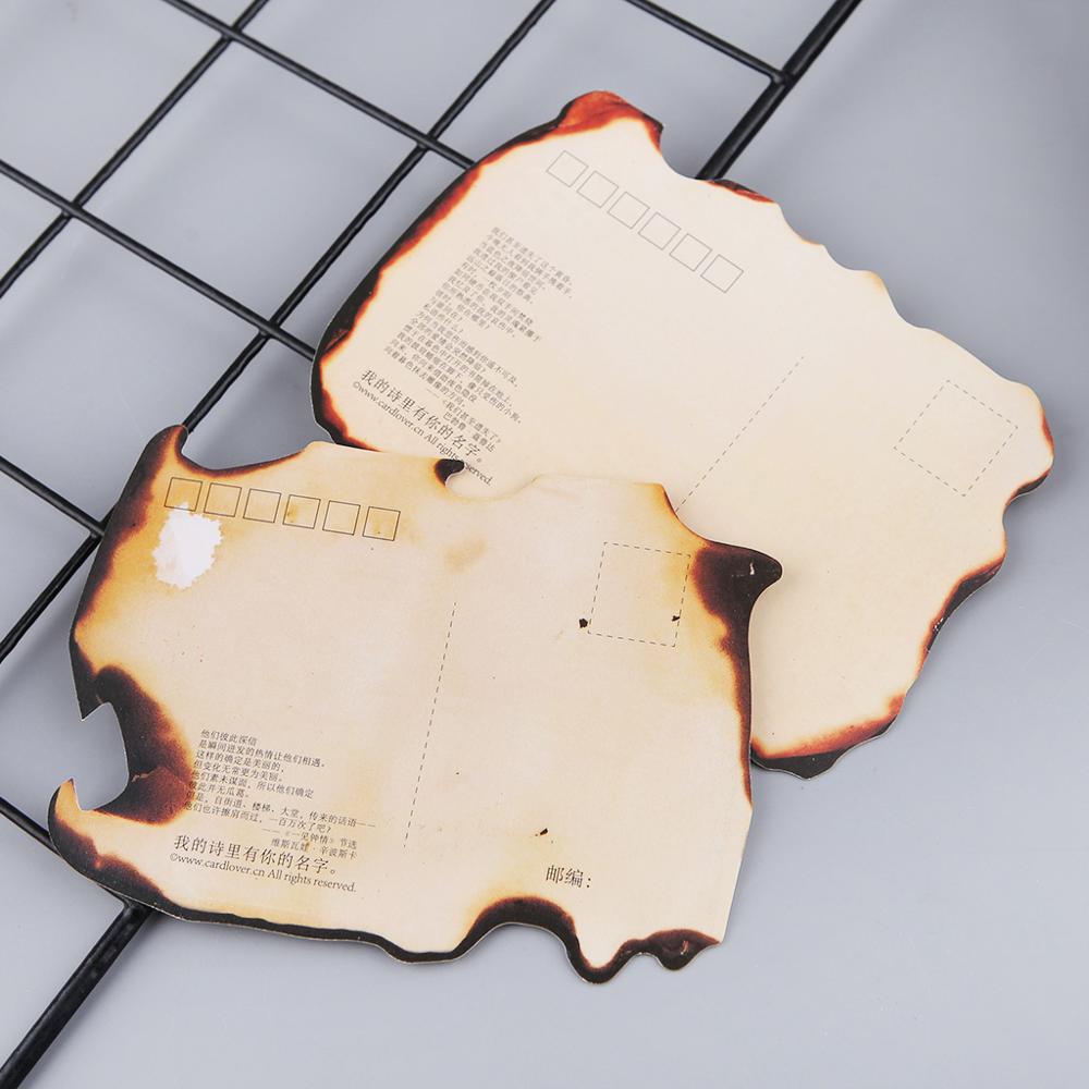30 Sheets Lovely Burnt Postcard Letter Birthday Card Wish Message Poster Cards