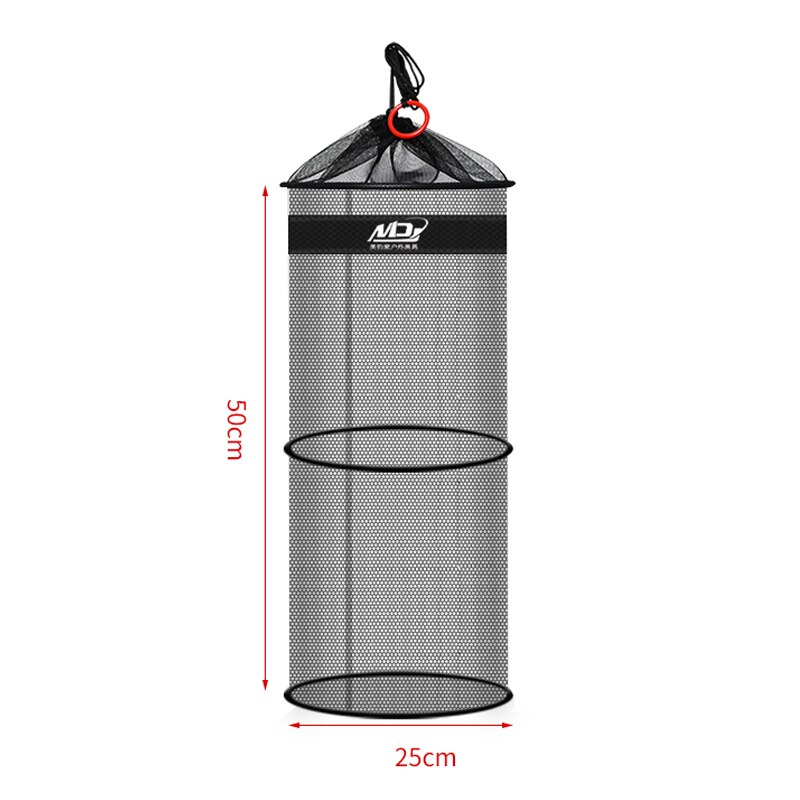 Draagbare Visnet Met Kleine Netje Sneldrogende Vissen Trap Netten Opvouwbare Rivierkreeft Karpervissen Accessoires Tool X467G: 50cm
