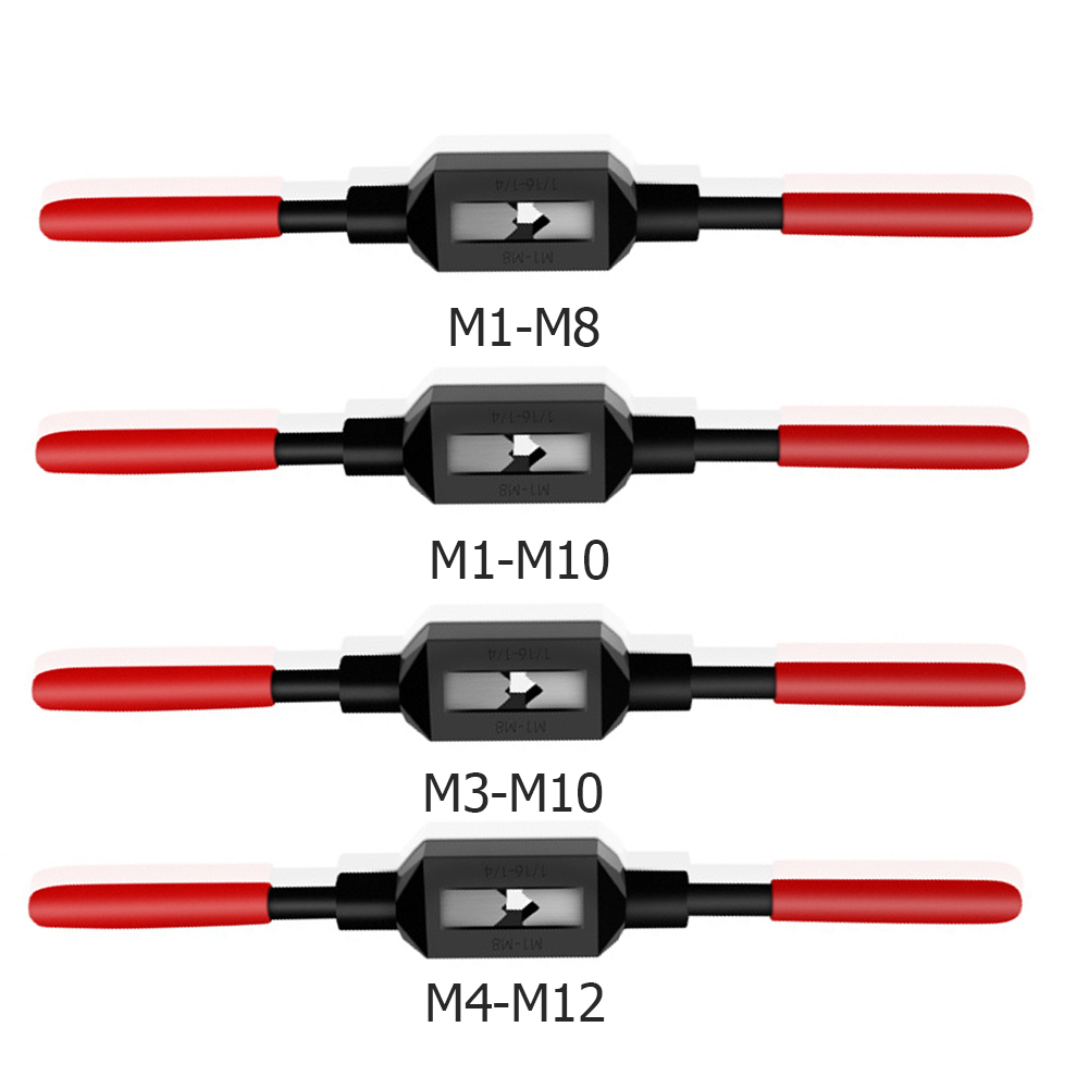 Adjustable Thread Tap Wrench Holder Carbon Steel Hand Tapping Tools for Taps Die Hand Tool Accessories Supplies