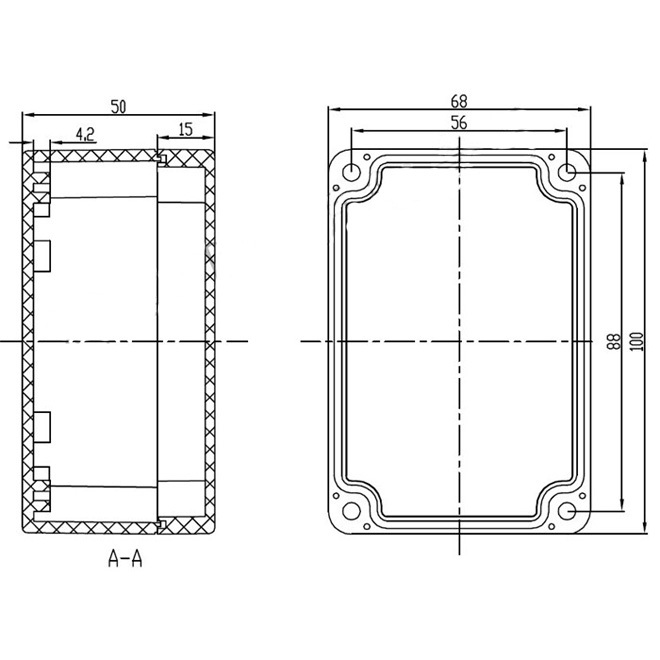 Plastic Elektronische Project Doos Grijs Behuizing Instrument Behuizing 100x68x50mm DIY waterdichte VEC27 P