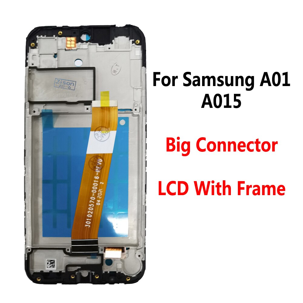 Pantalla LCD de 5,7 pulgadas con marco para SAMSUNG Galaxy A01 , montaje de digitalizador con Sensor táctil, SM-A015F/DS, A015G, A015M