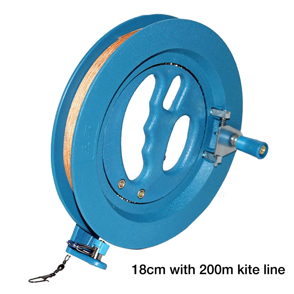 Professionele Kite Lijn Winder Kronkelende Reel Grip Wiel Met 650 Voeten (60LBS) vliegende Line String Vliegende Gereedschap Voor Kids Volwassenen: 18cm 200m