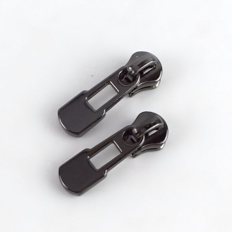 Deslizadores metálicos con cremallera para prendas con cremallera, Kit de reparación de cabezas de cierre con cremallera, accesorios de costura de ropa DIY, KY825, 3 #, 10 Uds.: gunblack