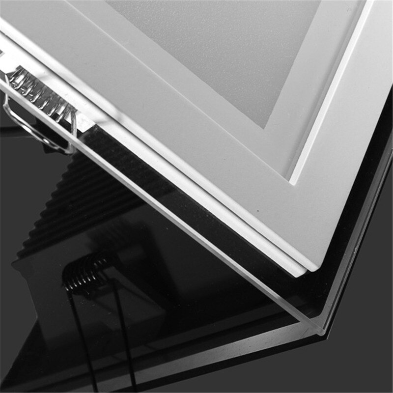 6W 9W 12W 18W 24W Panel LED Downlight luces de Panel de vidrio cuadrado lámparas empotrables de techo foco LED AC85-265V con adaptador
