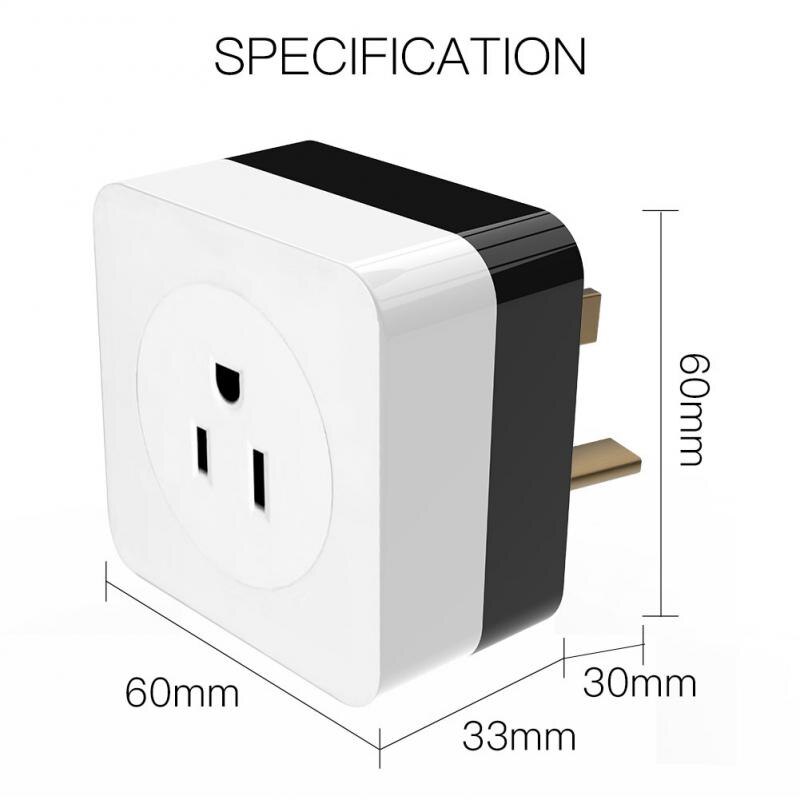 Tuya ZigBee Smart Plug EU/US/UK 16A Power Monitor Timer Socket Smart Home Wireless Compatible Alexa Google Home Assistant: US 16A 03