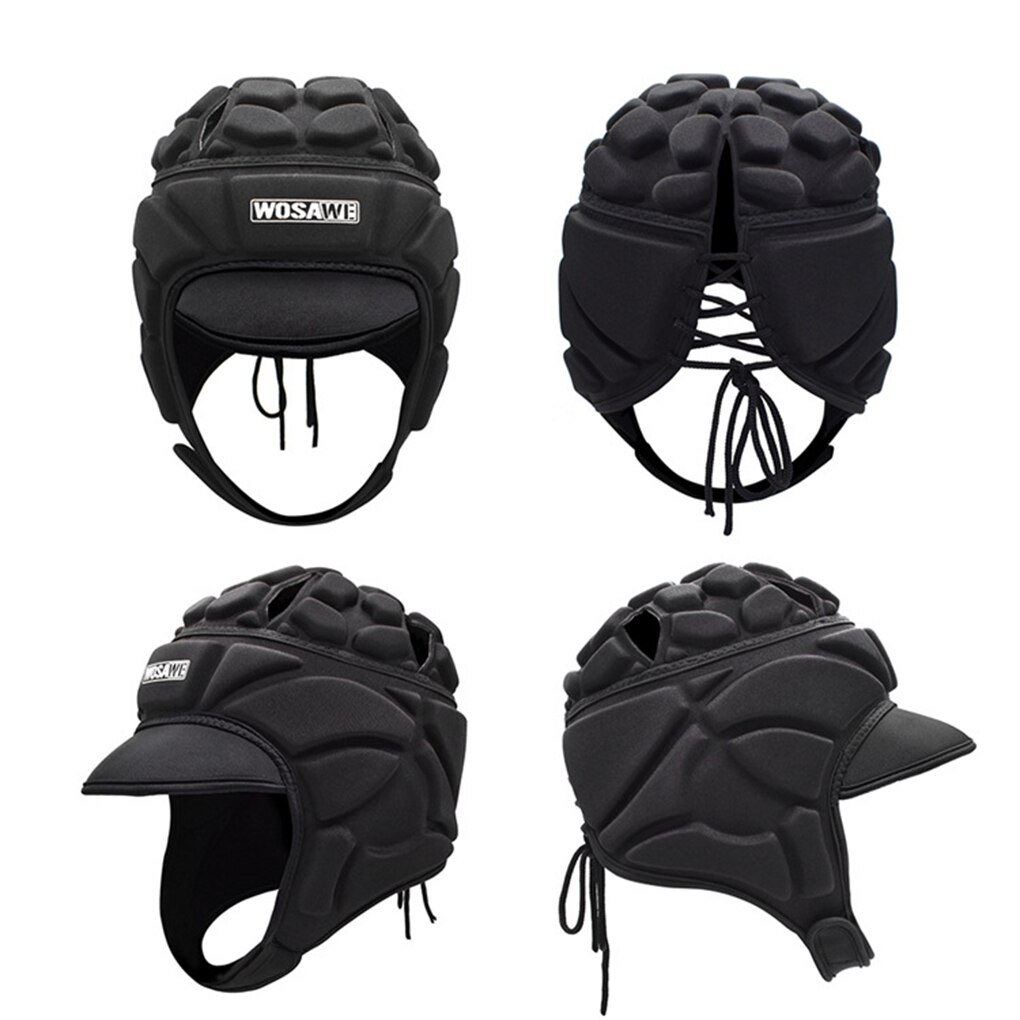 Women Men Goalkeeper Helmet Football Soccer Baseball Head Guard Protector with Sunshade Visor Football Goalkeeper Helmet Sport