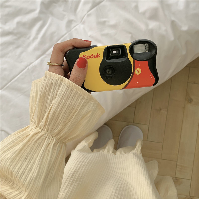 Nachthemden Vrouwen Ruches Eenvoudige Vierkante Kraag Koreaanse Stijl Prinses Lantaarn Mouw Losse Nachthemd Zoete Nachtkleding Midi