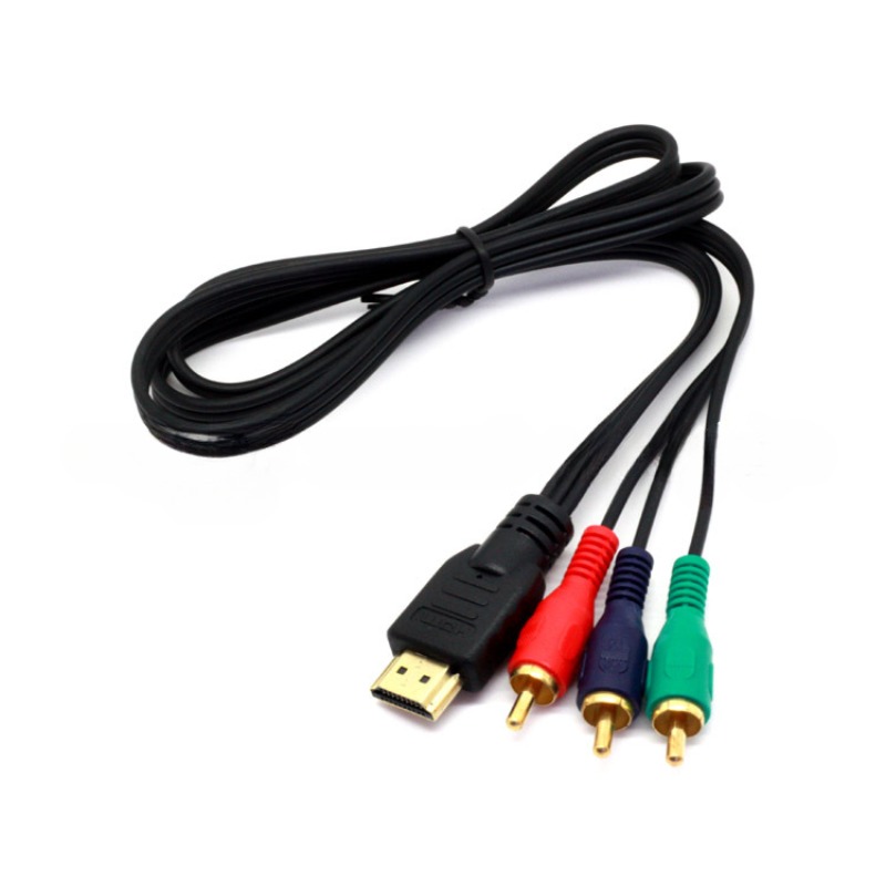 Hdmi-kompatibel till av-omvandlare till rca-adapter 1080p konverterkabel sändaranslutningsfunktion videokomponentkabel 1m hd-tv