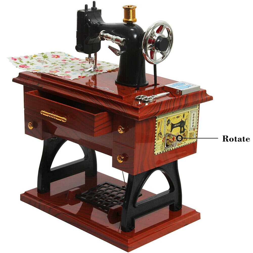 Kreatywne prezenty prezent urodzinowy pozytywki mini maszyna robić szycia pozytywka retro szycia mechaniczna pozytywka prezent