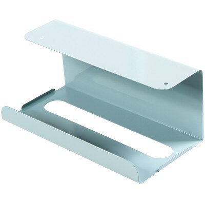 Japanse kasten hangende papieren handdoekhouder keukenpapier handdoekhouder smeedijzer gratis perforatie tissue doos papieren houder: Blauw
