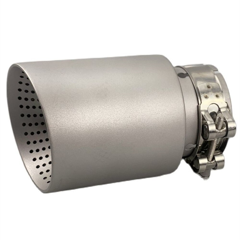 1 Pcs Matte Rvs Auto Uitlaat Tip Uitlaat Tip Systeem Pijp Universele Uitlaat Tip 57Mm 60Mm 63mm Gti MK7 Golf7 Nozzle