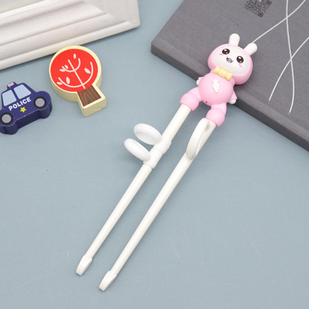 Creatieve Baby Training Eetstokjes Cartoon Aap Konijn Bee 3D Dier Hoofd Leren Eetstokje Kinderen Veiligheid Servies Bestek: 02