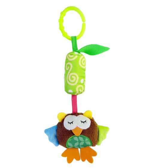 Plush Toy Stroller Crib Car Seat Hanging Baby Toys Clip On Wind Chime Teether Rattle Toy