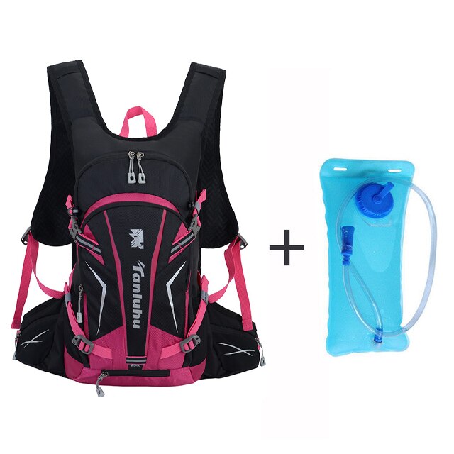 25L Waterproof Cycling Backpack Men And Women Hiking Camping Running Backpack Outdoor MTB Sports Hydration Backpack: rose red 2Lwater bag