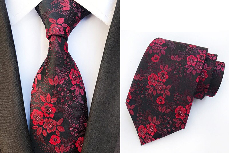 Fabrik 8cm slips blomster blomst jacquard vævet klassiske mænd halsbånd bryllupsfest gravatas brudgom silke slips: Kt277