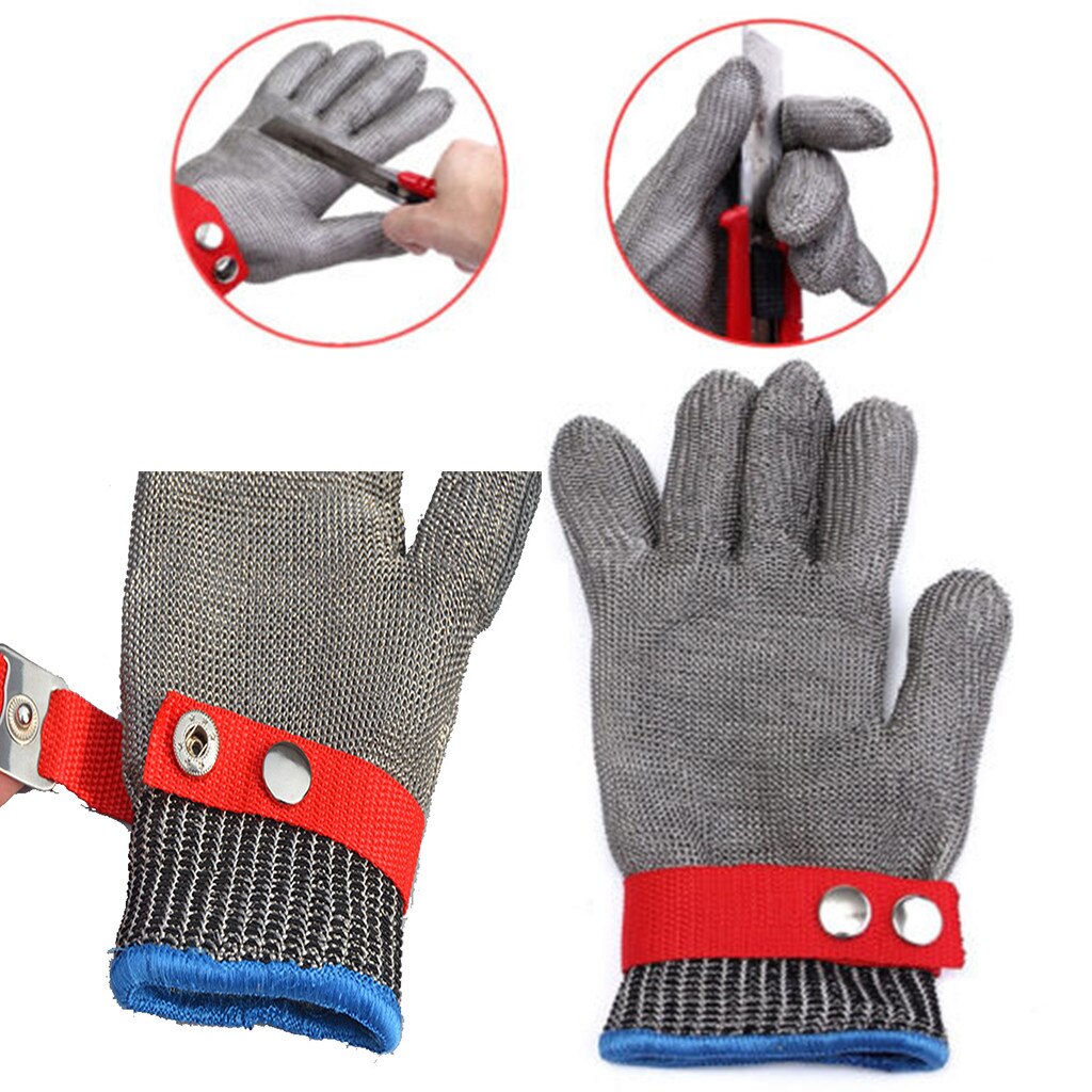 1 Pcs Cut Resistant Stainless Steel Gloves Working Safety Gloves Metal Mesh Prevent Cutting For Butcher Worker #41