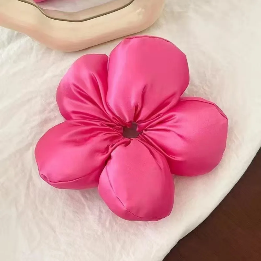 Coleteros de flores de pan grande y dulce, lazos para el cabello para el intestino grueso, bandas elásticas, soporte para cola de caballo, cuerda para el cabello, tocado exquisito: Rosa