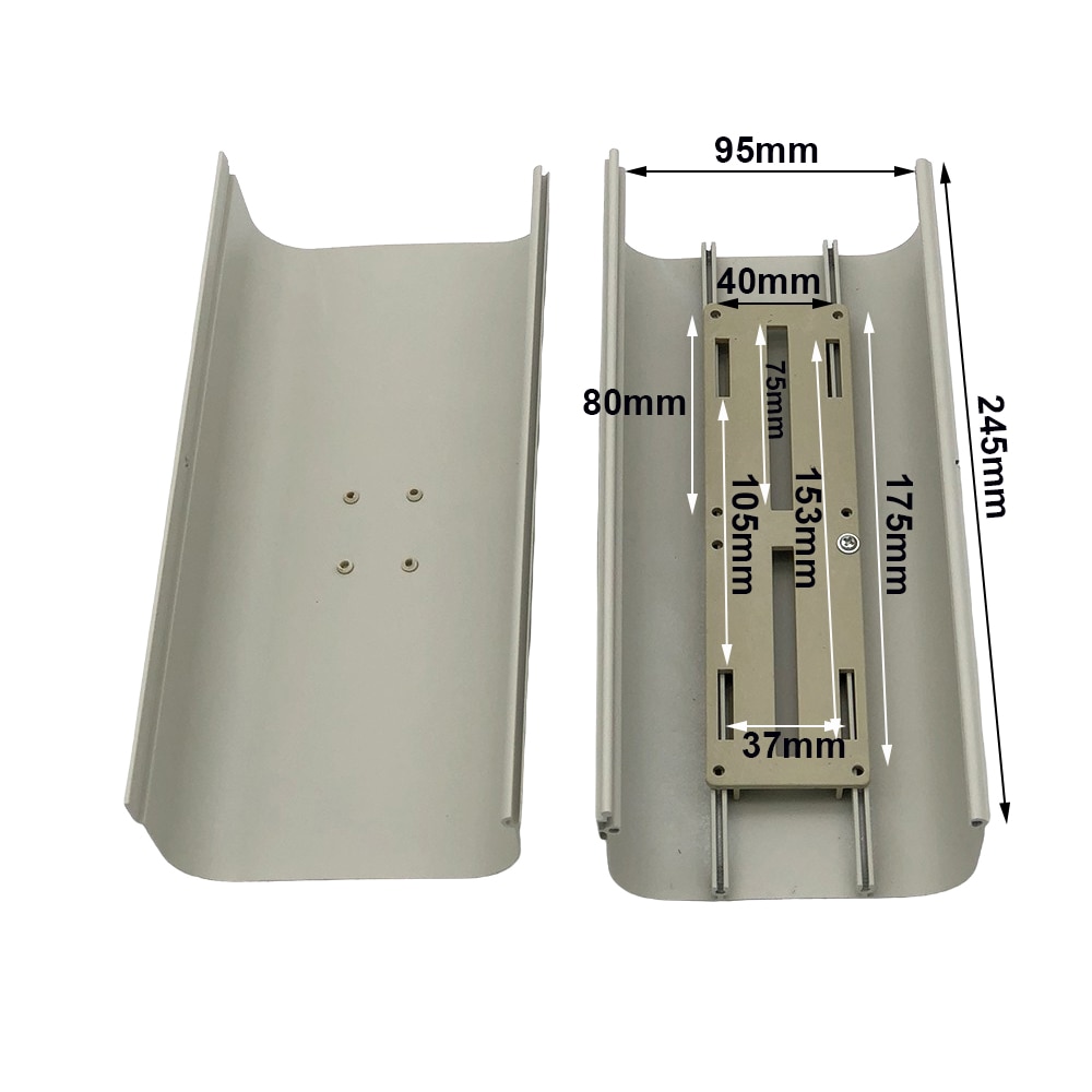 Indoor CCTV Camera Casing Security Surveillance Enclosure Housing Aluminum ABS Gray Protect Room