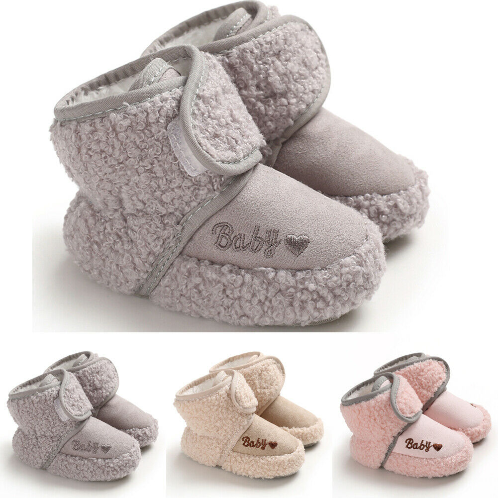 0-18M Peuter Baby Jongens Meisjes Winter Warme Snowboots Soft Sole Crib Katoenen Schoenen