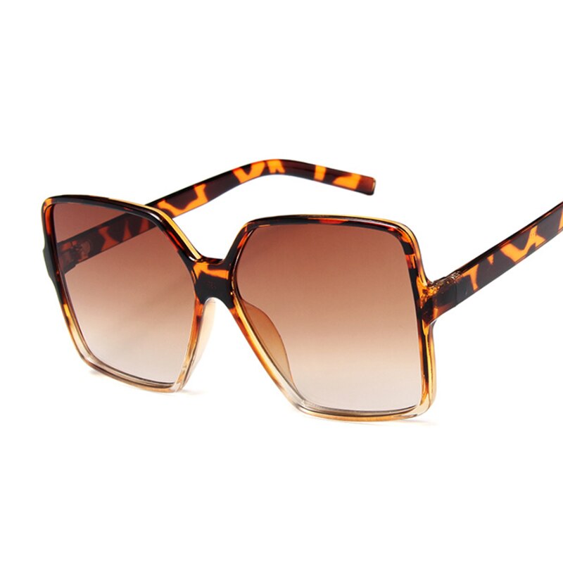 Sort firkantede overdimensionerede solbriller kvinder stor ramme farverige solbriller kvindelige spejl oculos unisex gradient hip hop nuancer