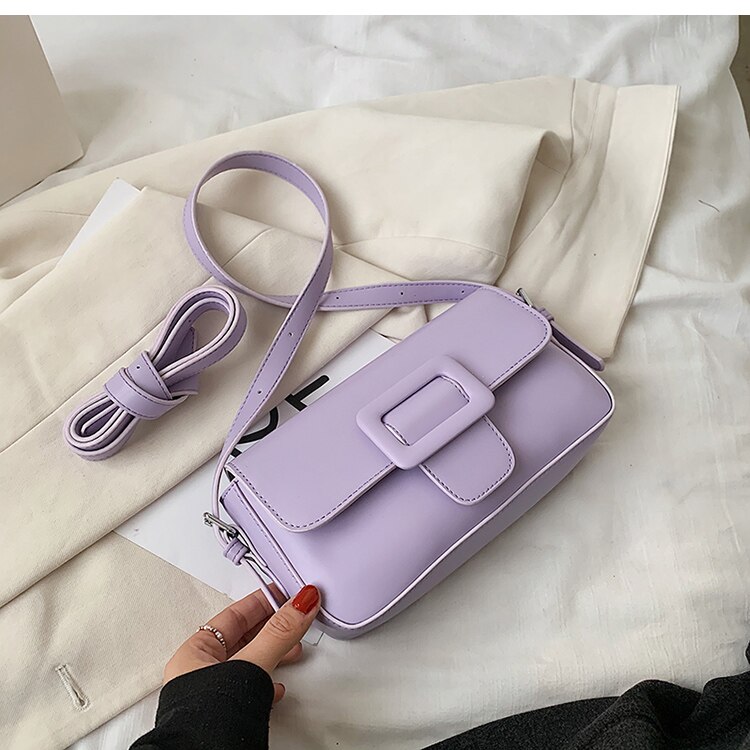 Nicho design 2021 nova moda high-end mensageiro saco menina versátil bolsa de ombro quadrado saco axila dupla-uso saco largura: 23cm: ROXO