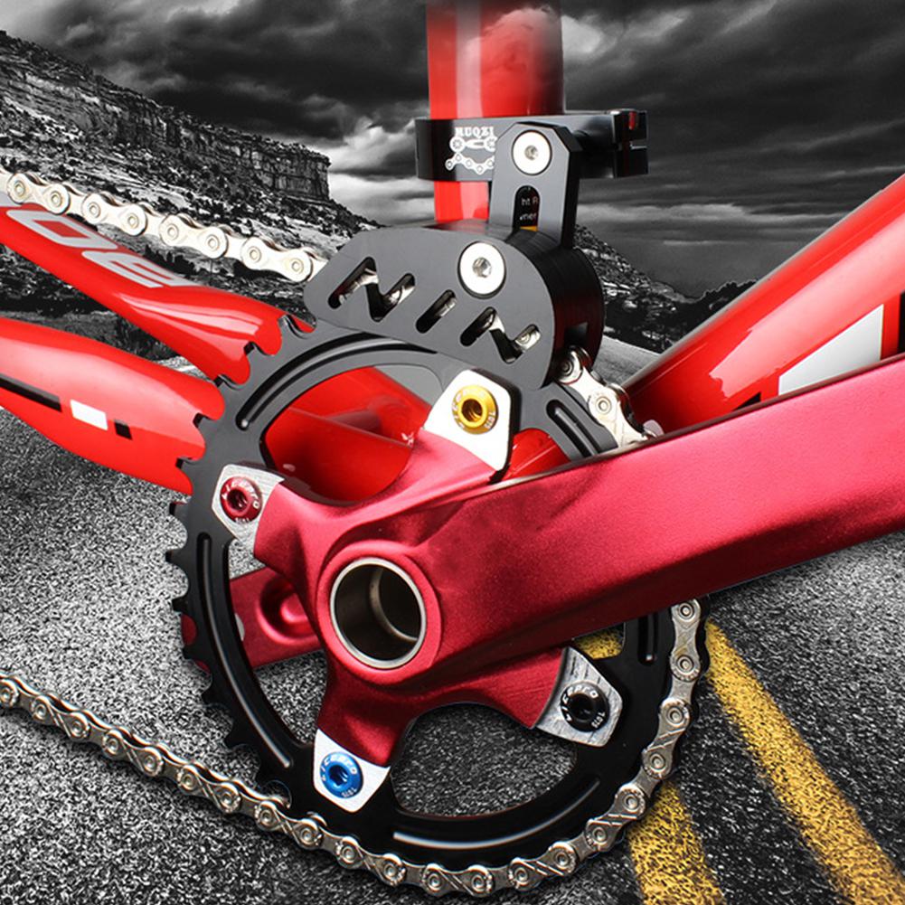 Fiets enkelvoudige schijf kettinggeleider beschermer mountainbike aluminiumlegering kettingspanner mtb rode fiets onderdelen accessoires