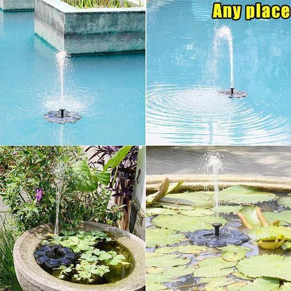 Solar Floating Fountain Floating Solar Fountain Garden Water Fountain Pool Pond Decoration Solar Panel Powered Fountain Water Pu