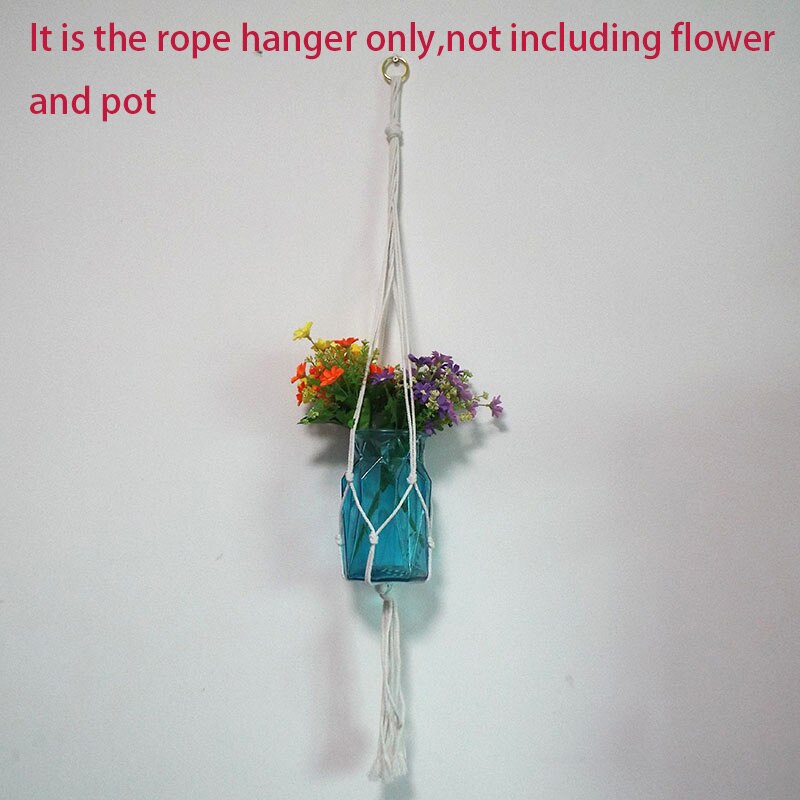 100% handmade macrame plant hanger flower pot baskets hanging net cotton for home wall year decoration Vertical garden