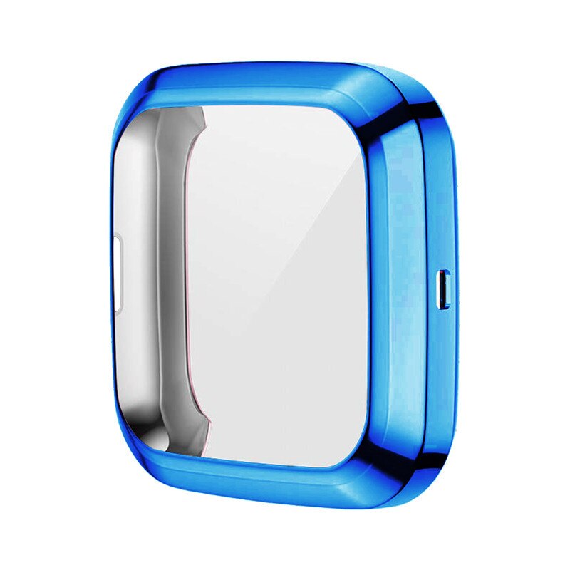 Protective Case For Fitbit Versa Lite / Versa 2 / Versa TPU Cover Bumper With Screen Protector Smart Watch Shell Accessories: Blue / Fitbit Versa 2