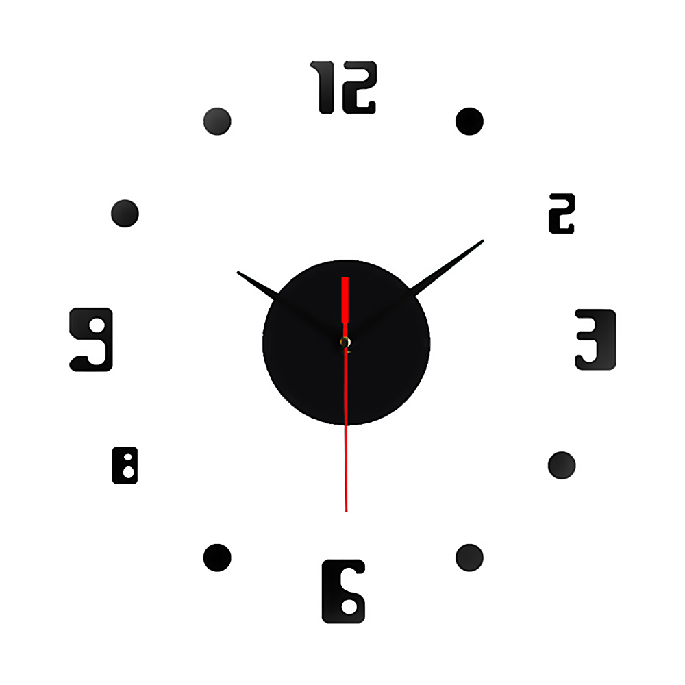 Wall Clock 3d DIY Mute Wall Clock Acrylic Mirror Sticker Quartz Watch Wall Hanging Clock Art Sticker Decal Home Decor