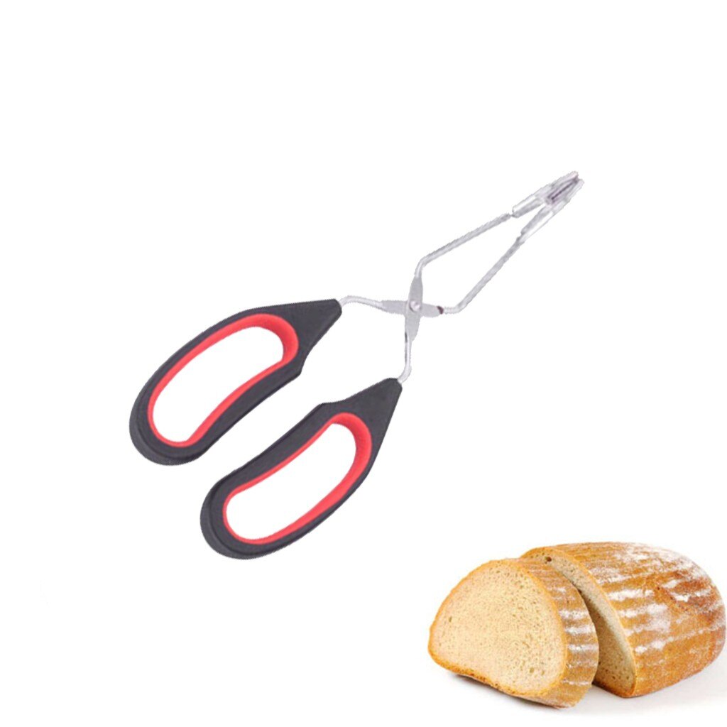 Plastic Silicone Tongs For Food Baking Bread Tongs Barbecue Grill Wire Tongs Kitchen Barbecue Tools High Temperature Resistance