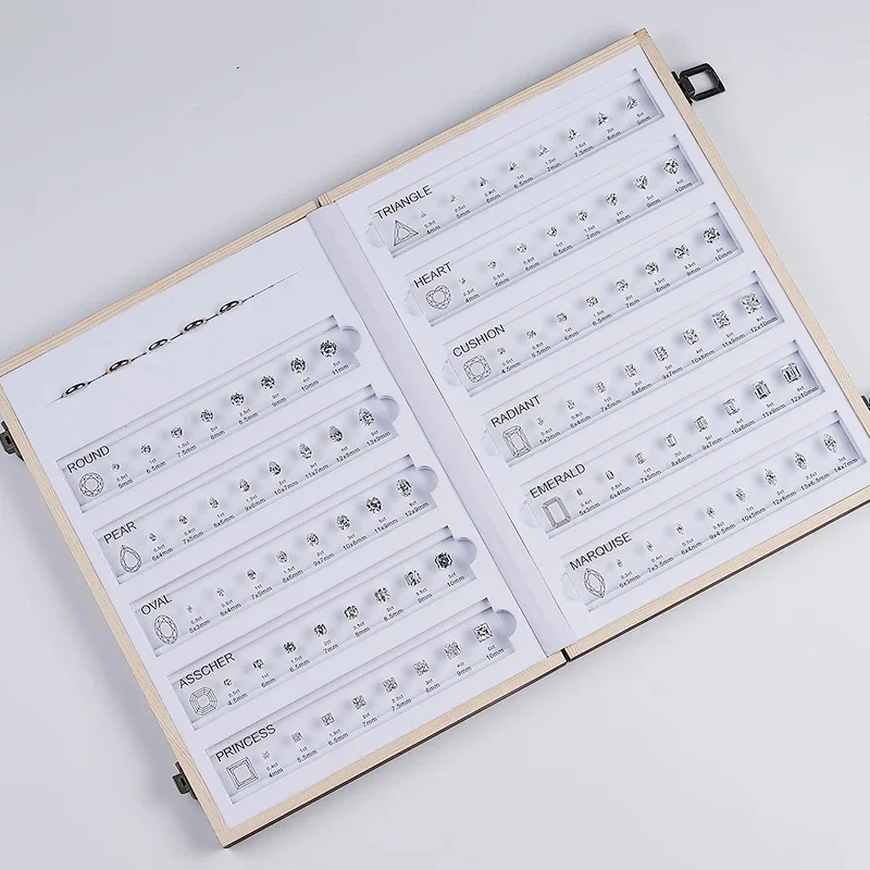 Grade Tester Tools Gemstones Diamond Tools Size Reference Color Clarity Shape Master Stone Set For Jewelry MakingHMJ