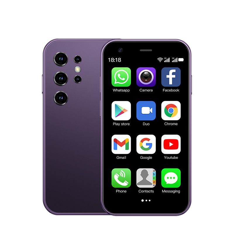 Mini 24: Mini smartphone de 3,0 pulgadas, interior potente, varios colores a elegir, perfecto para amigos: Morado