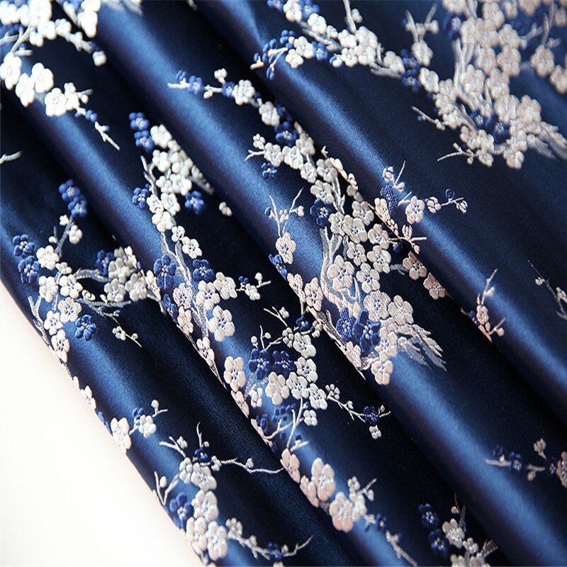 Brokade silke jacquard stof fremstilling 75cm bredde silke stof til gardin dekoration hjem tekstil: 3