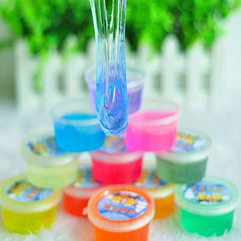 freundlicher 5D Kristall Farbige Schlamm Ultra-hell Tonne Gummi Schlamm Kreative Handgemachten Schlamm 12-farbe transparent Kasten Kristall Schlamm