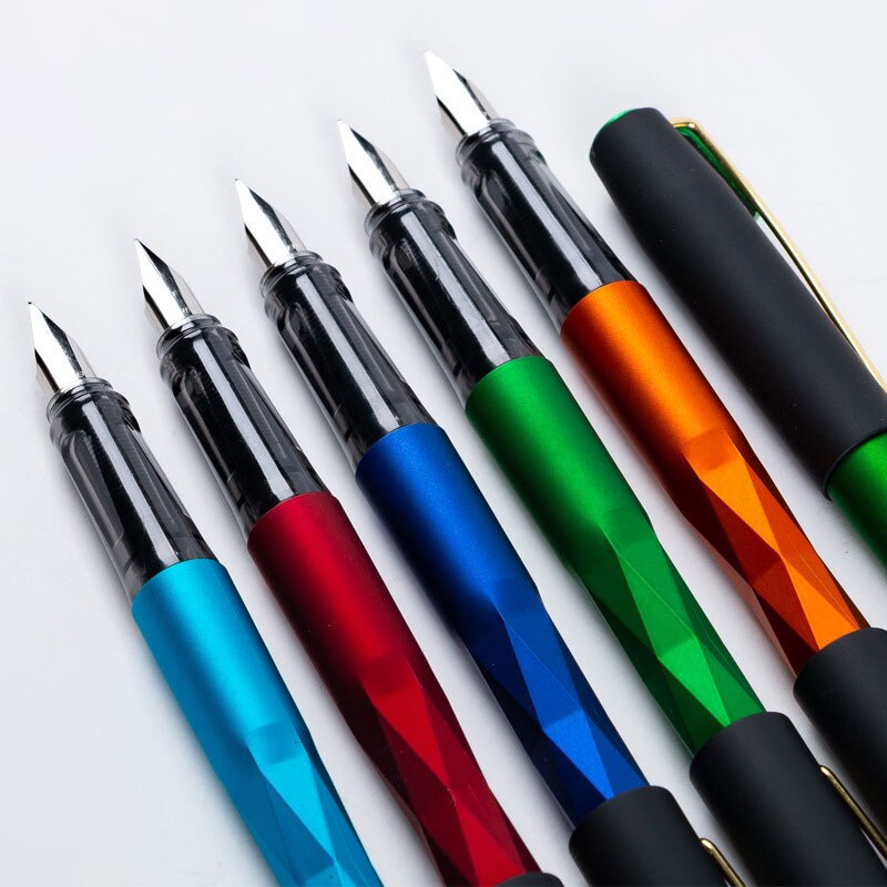 arc-en-ciel couleur EF plume stylo plume pour enfants écriture école fournitures de bureau papeterie stylo écriture outil stylos encre sac