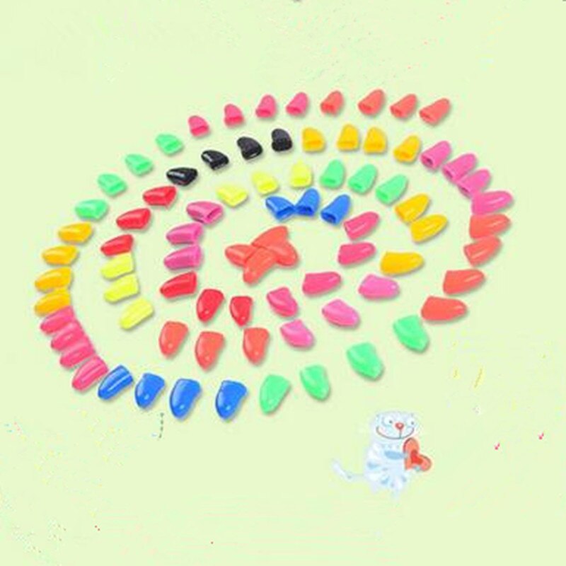 Cw009 nagelkapjes voor huisdieren, hond en kat, 20 stuks/partij, huisdier, kat, hond, nagel, vinger, verzorging, vloer, bescherming, klauwcontrole, zachte pootkapjes, maat xs, s, m, l