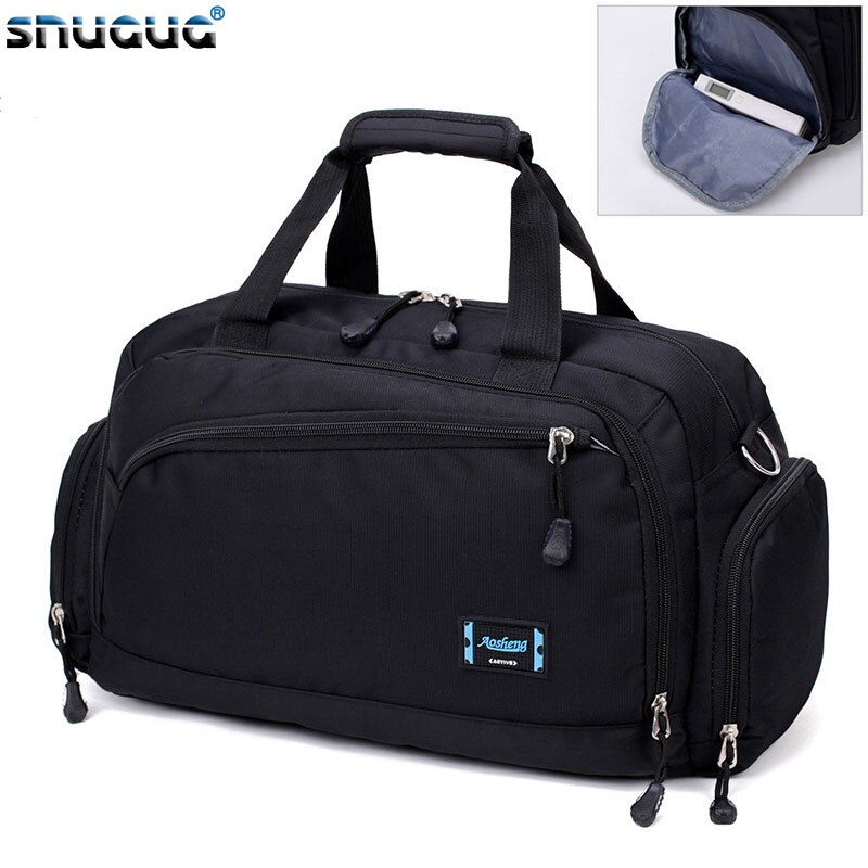 SNUGUG Men&#39;s Sports Gym Bags Cylinder One Shoulder Sport Bag Female Travel Bags Nylon Waterproof Dnylon Water Pouch Package