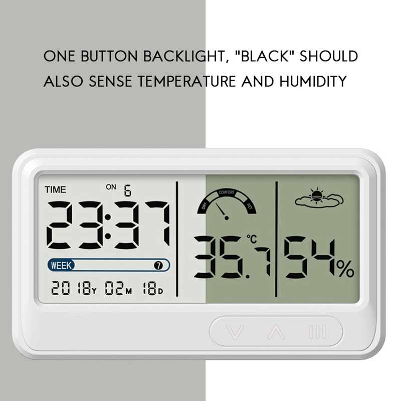 Thermometer Hygrometer Indoor House Electronic Thermometer Dry Wet Baby Room Digital Display Wall-Mounted