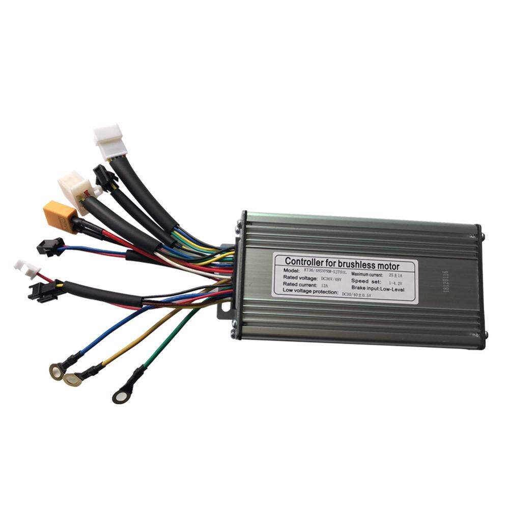 Contrôleur de vélo électrique 36V 48V Ebike contrôleur 250W 350W 500W 750W 1000W 1500W W double ou onde sinusoïdale KT contrôleur