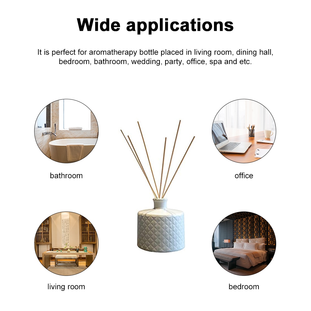 Aroma Diffuser Sticks 100 Stuks 18cmX3mm Aroma Rotan Sticks Vervanging Refill Reed Diffuser Sticks Voor Thuis Aroma Diffuser Sticks