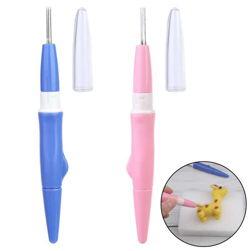 Outils de poke en feutre de laine à 3 aiguilles (trois aiguilles d'agneau), stylo à trois aiguilles, outil de bricolage pour outils de feutrage de laine, accessoires