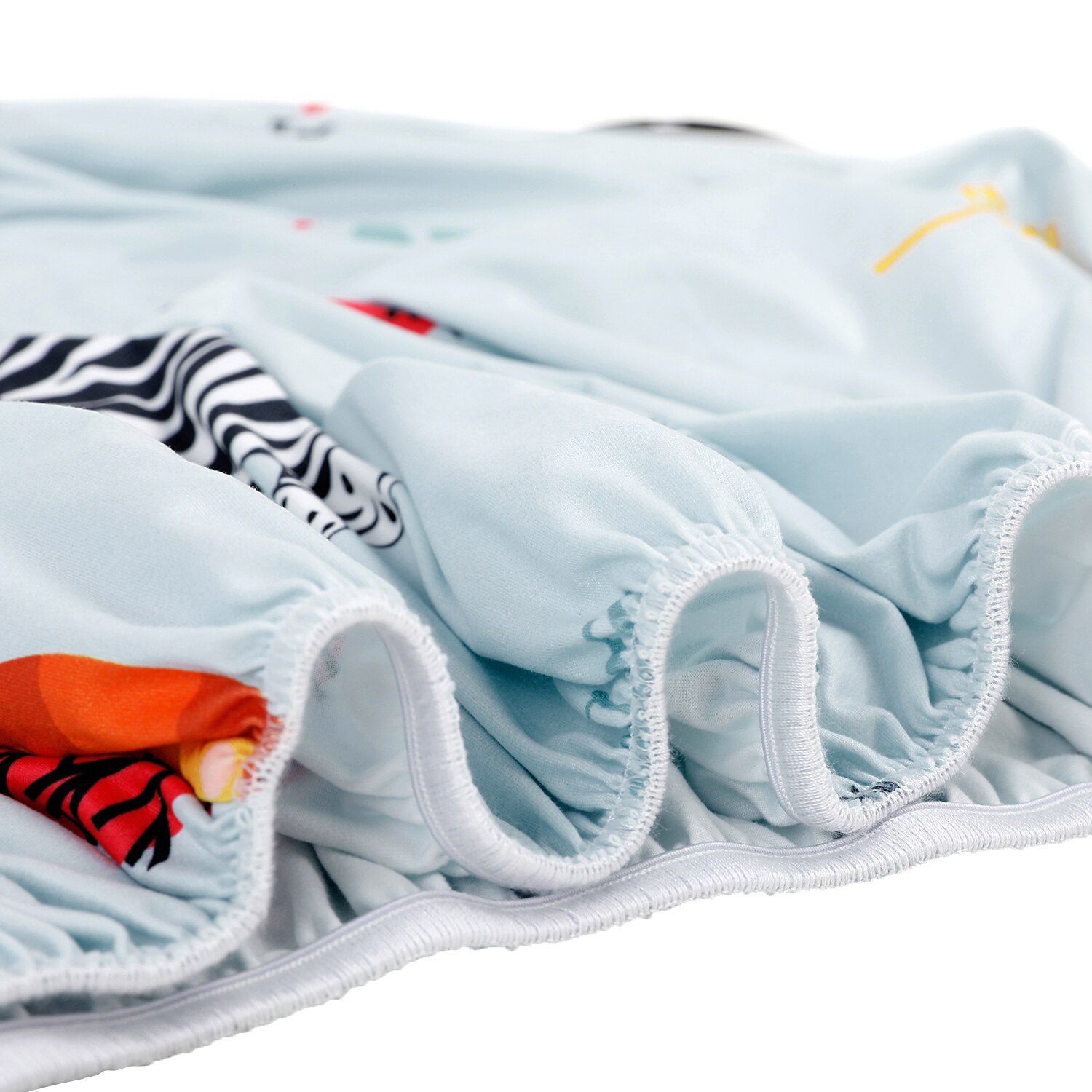 100%  polyester barneseng utstyrt laken mykt pustende babyseng madrasstrekk potector tegneserie nyfødt sengetøy for barneseng størrelse 130*70cm