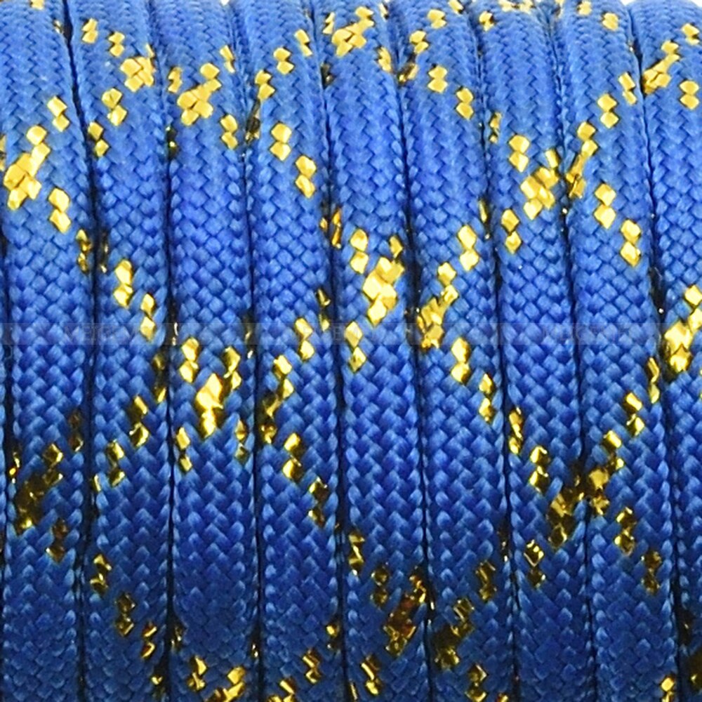 1pcs Gold Silver Cord 550 Paracord Parachute Cord Lanyard Mil Spec Type III 7 Strand Core 100 FT 19 Colors