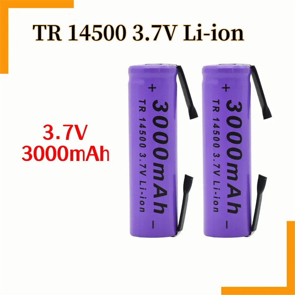 Linterna LED batería de litio recargable soldadura hoja de níquel batería 3,7 V 3000mAh ICR 14500